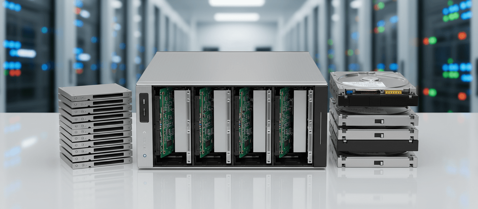 Server SSD, HDD, NAS Sistem və Enterprise Yaddaş background